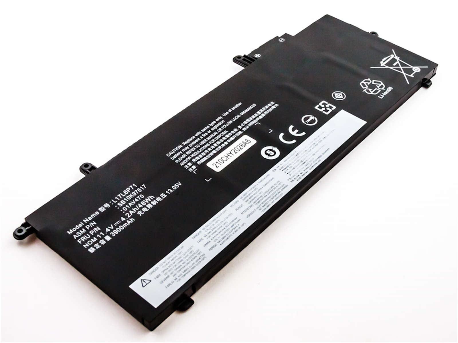 Lenovo X280(20KFA01UCD) AGI Notebookakku, mAh Akku 11.46 Li-Pol ThinkPad Volt, Li-Pol, 4050 kompatibel mit