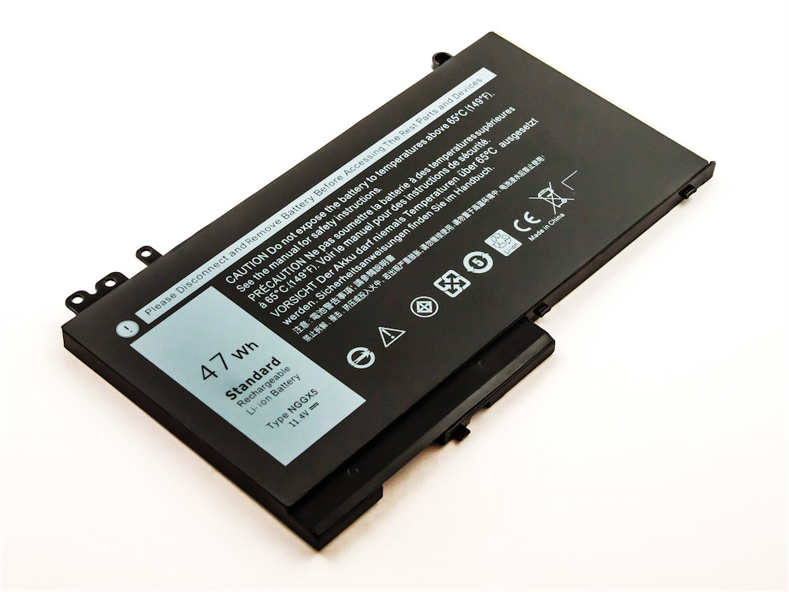 kompatibel Notebookakku, Dell Akku mit mAh OVVXTW 11.1 AGI Li-Pol 3400 Li-Pol, Volt,