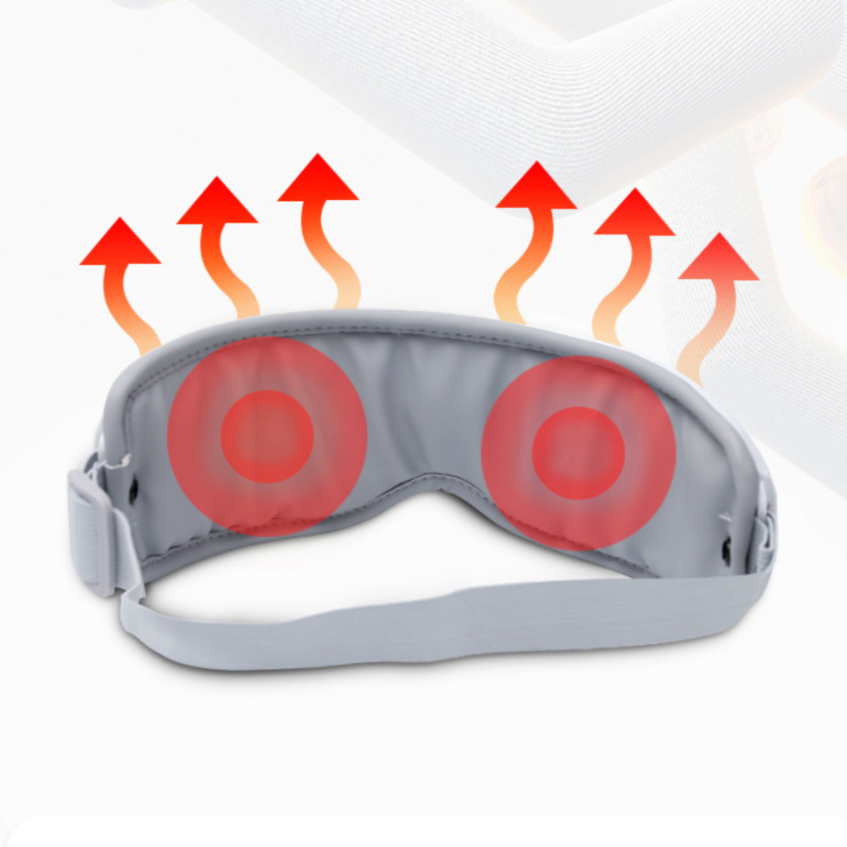 UWOT Temperatur, Weiß Konstanter Augenmassagegerät: mit Heißkompresse Gesichtsmassagegerät Mehrfrequenzvibration, Bluetooth-Musik
