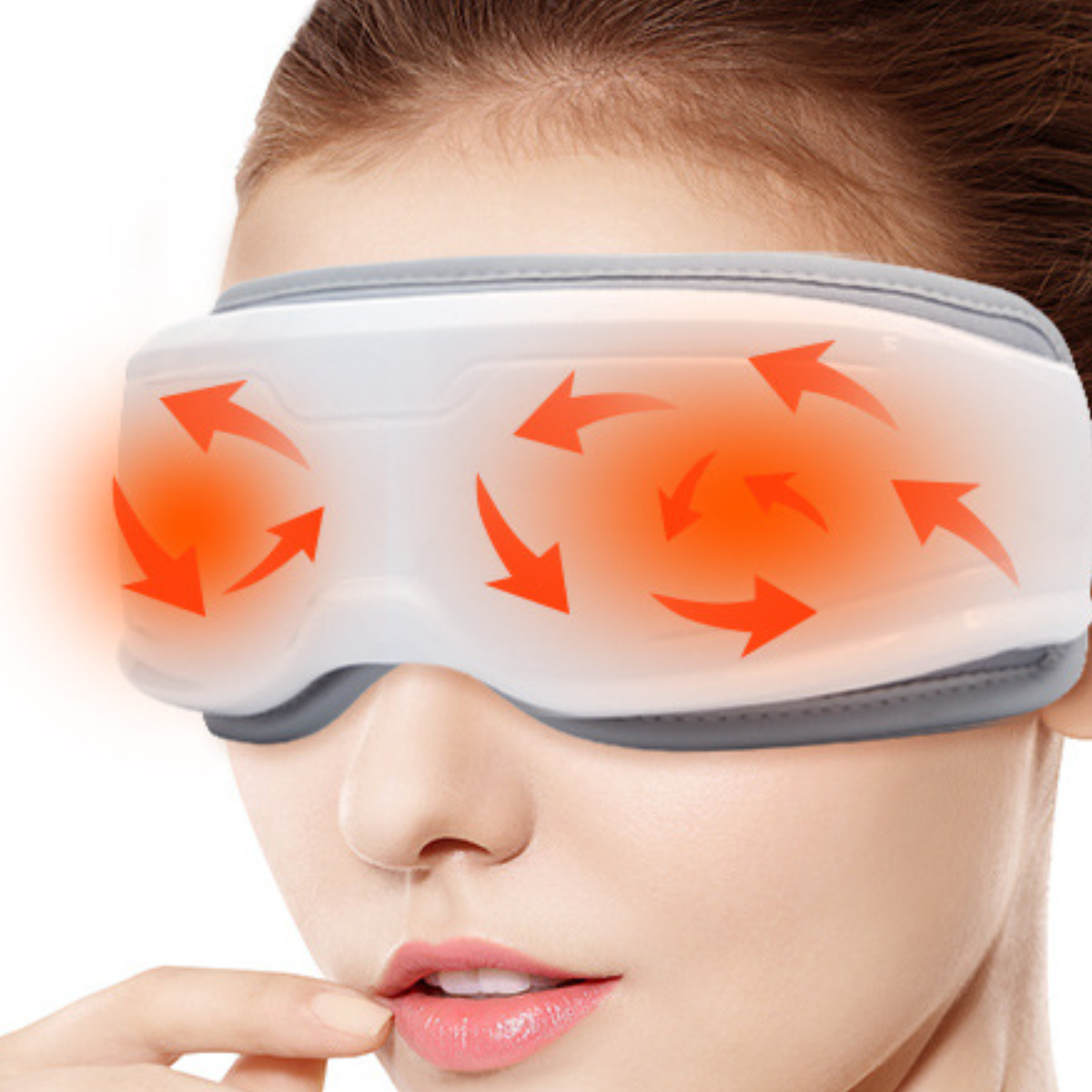 UWOT Temperatur, Weiß Konstanter Augenmassagegerät: mit Heißkompresse Gesichtsmassagegerät Mehrfrequenzvibration, Bluetooth-Musik