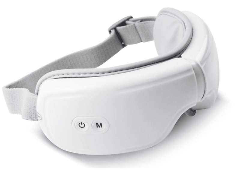UWOT Augenmassagegerät:Musik, Luftdruckmassage, Heißkompresse mit Konstanter Temperatur, 180-Grad-Faltung Gesichtsmassagegerät Weiß