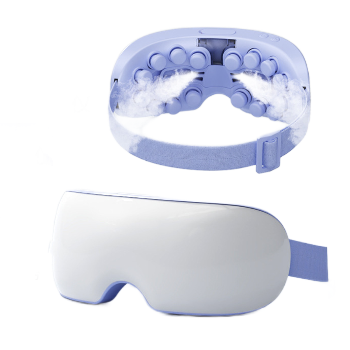 UWOT Augenschutzgerät: 42 Heiße Luftdruckmassage, Gesichtsmassagegerät Bluetooth-Musik °C Dampfkompresse, Lila