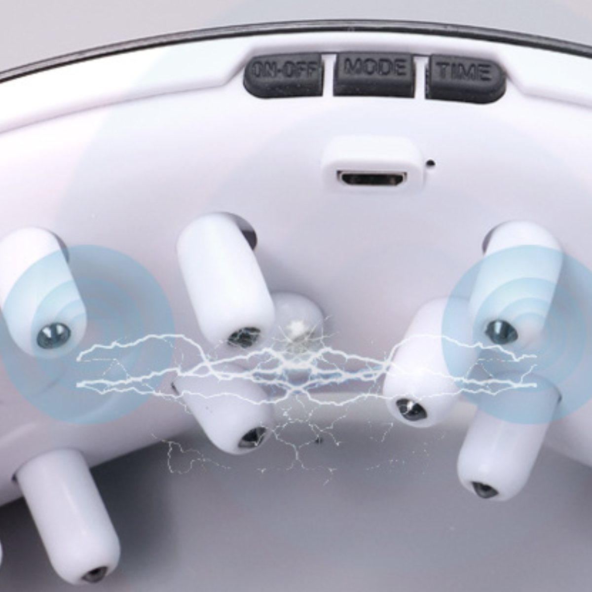 UWOT Elektrisches Antibakterielles Augenschutzgerät: Silikon Geräuscharme Massage, Gesichtsmassagegerät Vibration, Weiß Magnetische
