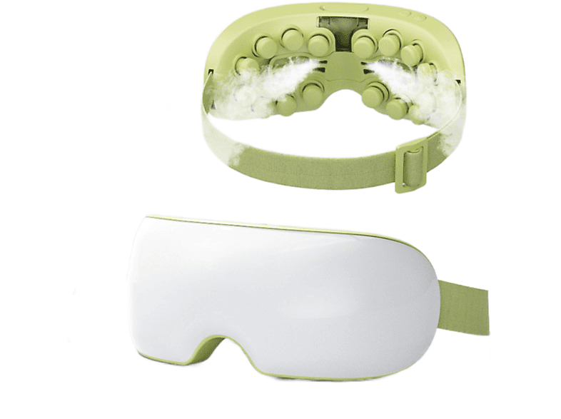 UWOT Augenschutzgerät: 42 °C Heiße Dampfkompresse, Luftdruckmassage, Bluetooth-Musik Gesichtsmassagegerät Grün