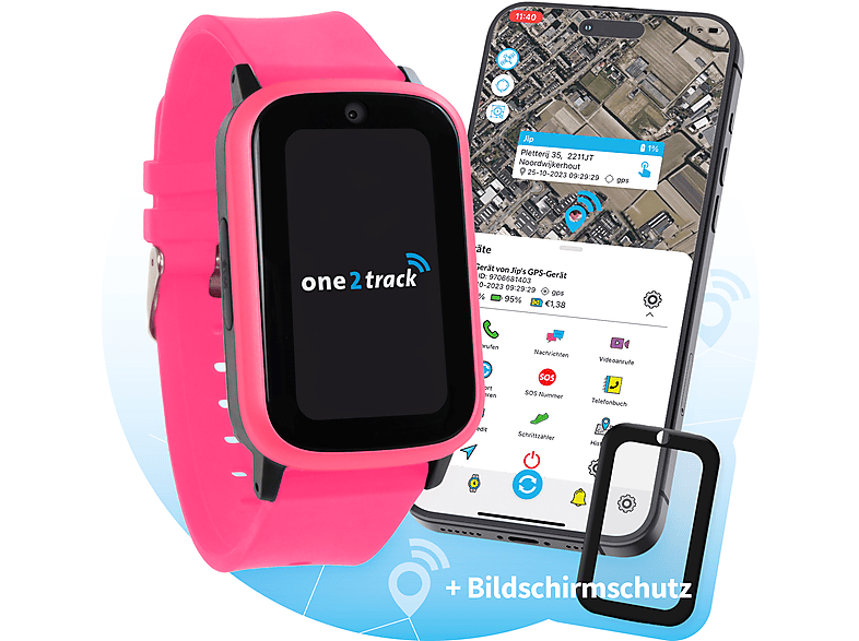 ONE2TRACK Connect Up, Kinder Smartwatch, Rosa