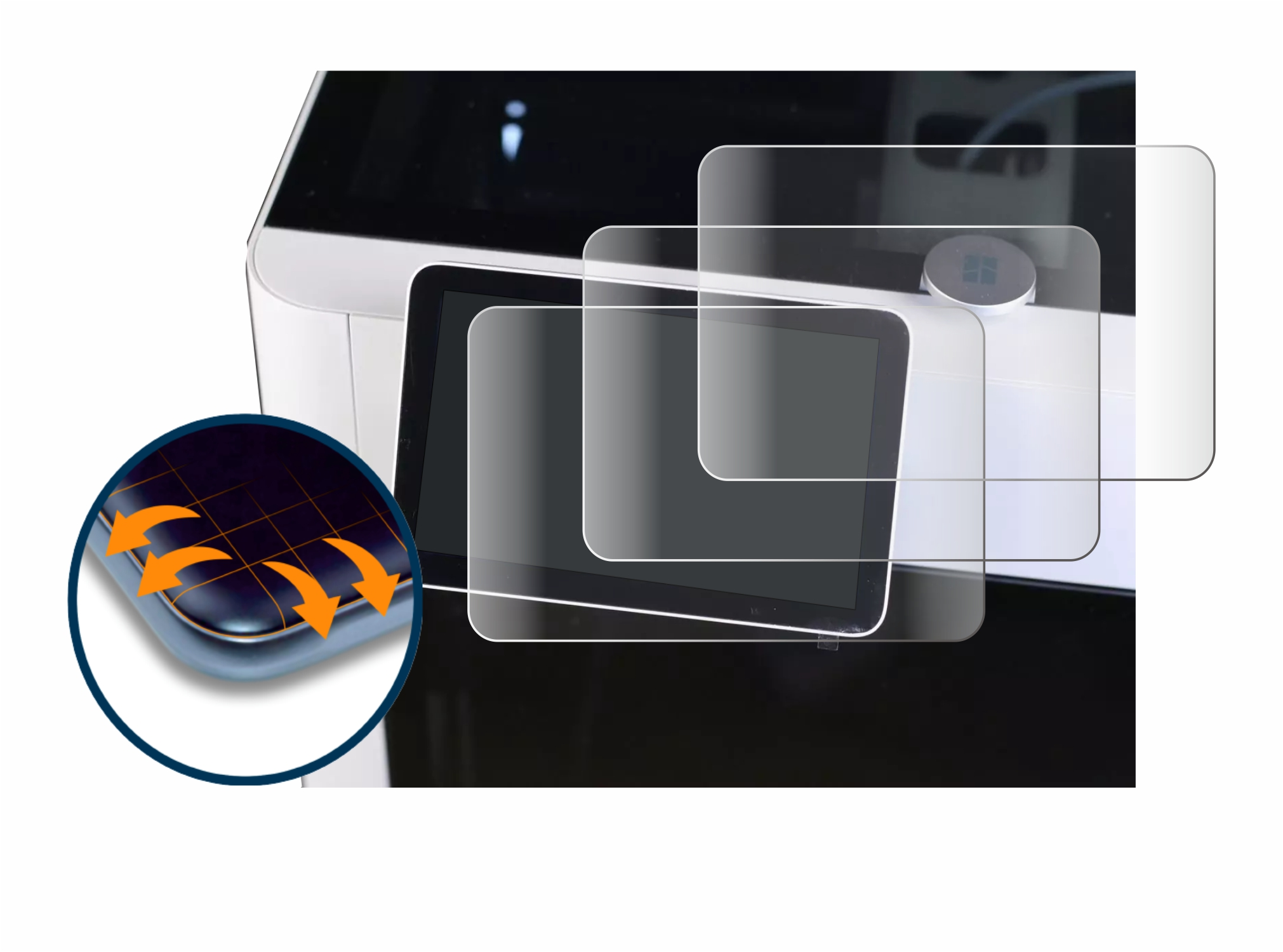 Schutzfolie(für Bambu Flex Lab 4x SAVVIES Printer) 3D 3D X1-Carbon Curved Full-Cover
