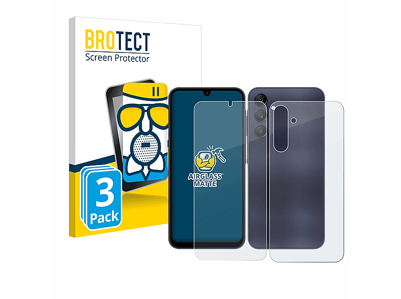 BROTECT 3x Airglass matte Samsung Galaxy A25 5G) Schutzfolie(für