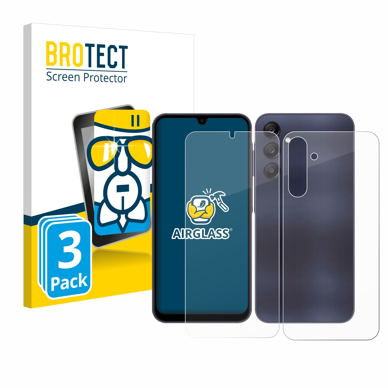 Schutzfolie(für klare 5G) Galaxy A25 BROTECT Airglass 3x Samsung