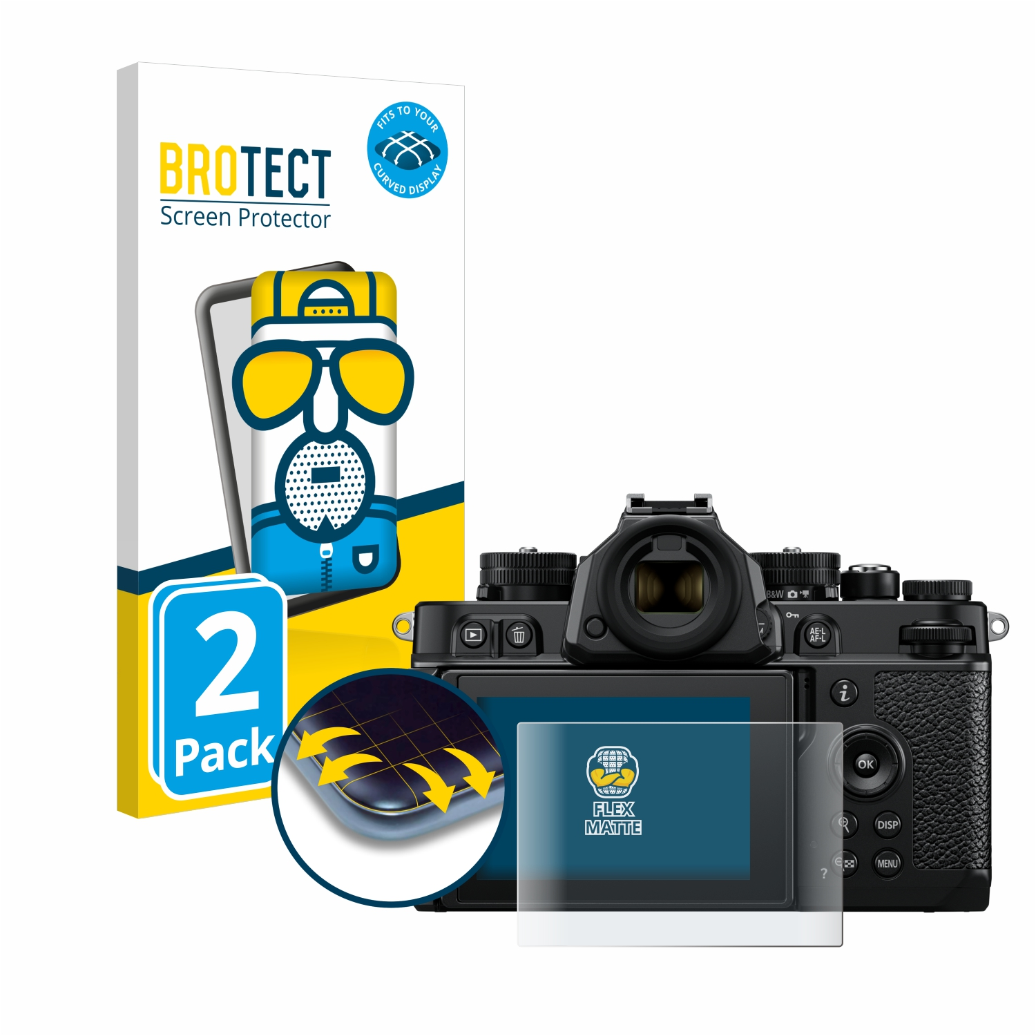 BROTECT 2x Flex matt Full-Cover Nikon Schutzfolie(für Z F) 3D Curved