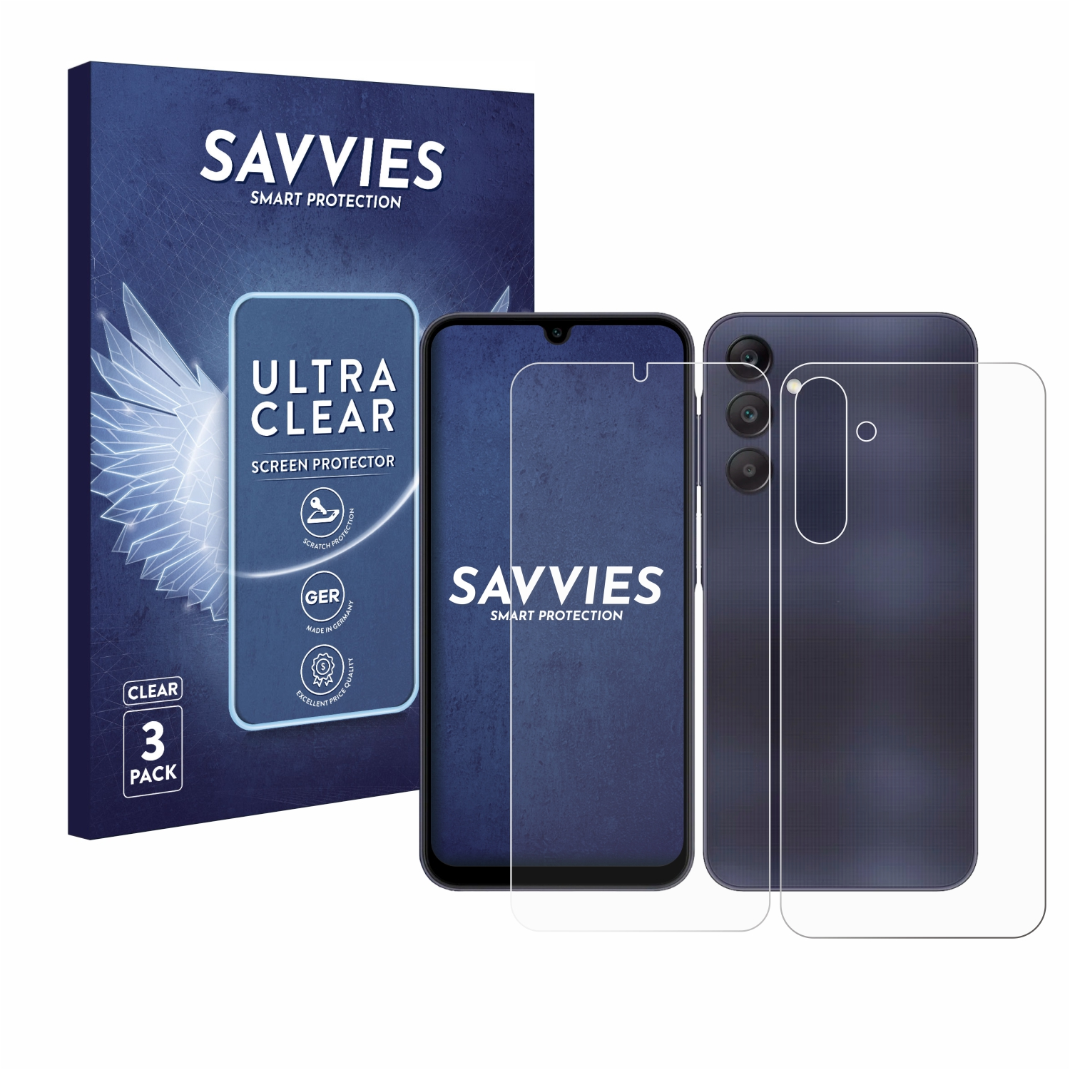 SAVVIES Schutzfolie(für klare Galaxy 5G) 6x Samsung A25