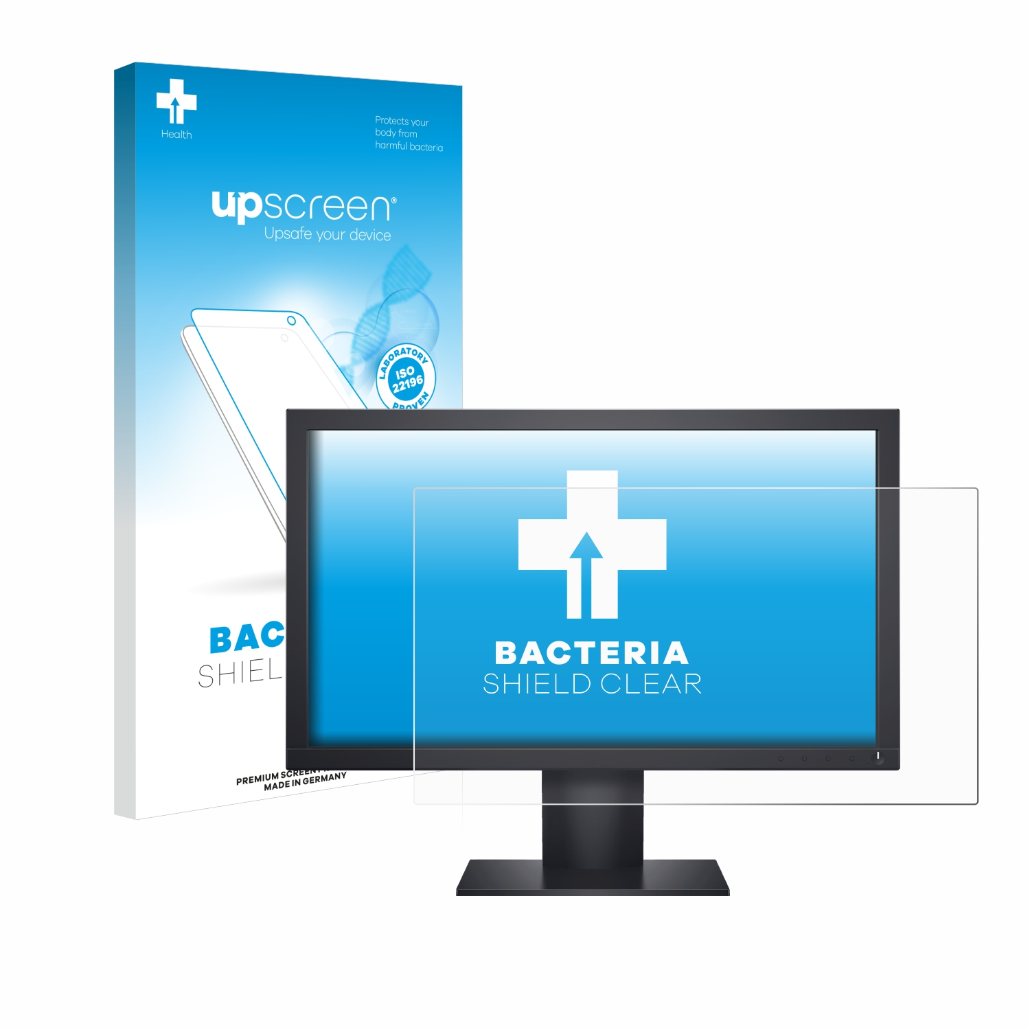 UPSCREEN antibakteriell klare Schutzfolie(für Dell E2020H)
