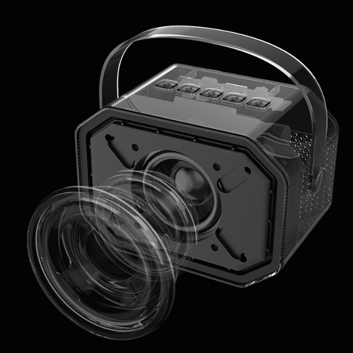 Intelligente Mikrofon, Bluetooth-Audio Akkulaufzeit Weiß Geräuschunterdrückung, lange mit Kabelloses Bluetooth-Lautsprecher, BYTELIKE