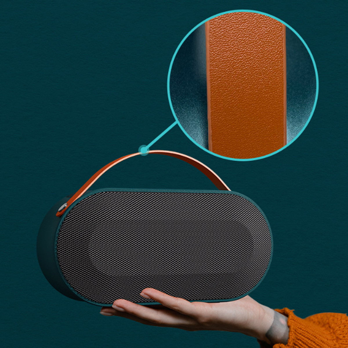 leistungsstarke Bluetooth-Lautsprecher, 360°-Raumklang BYTELIKE Mikrofon, und Bluetooth-Audio Dual-Lautsprecher, Kabelloses Grün