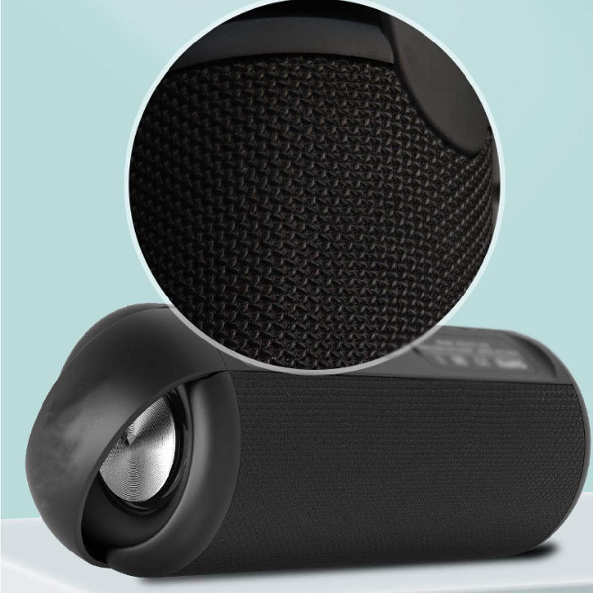 BYTELIKE Bluetooth-Lautsprecher, Wasserdicht und Tragbar, Tarnung, Bluetooth-Lautsprecher, Dual Runde Lauthörer, Blaue Wasserfest Maserungstasten Magnetischer