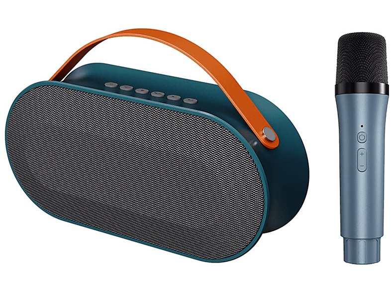 BYTELIKE Kabelloses Bluetooth-Audio und Mikrofon, leistungsstarke Dual-Lautsprecher, 360°-Raumklang Bluetooth-Lautsprecher, Grün