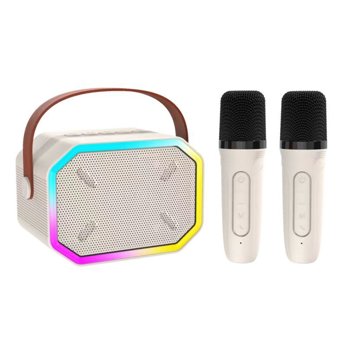 BYTELIKE Kabelloses Bluetooth-Audio mit lange Geräuschunterdrückung, Bluetooth-Lautsprecher, Intelligente Weiß Akkulaufzeit Mikrofon