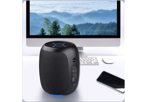 Subwoofer-Bluetooth-Lautsprecher, Schillernder Wasserdichtheit, BYTELIKE Blau, HIFI-Klangqualität, | Lichteffekt Wasserfest IPX7 Bluetooth-Lautsprecher, MediaMarkt
