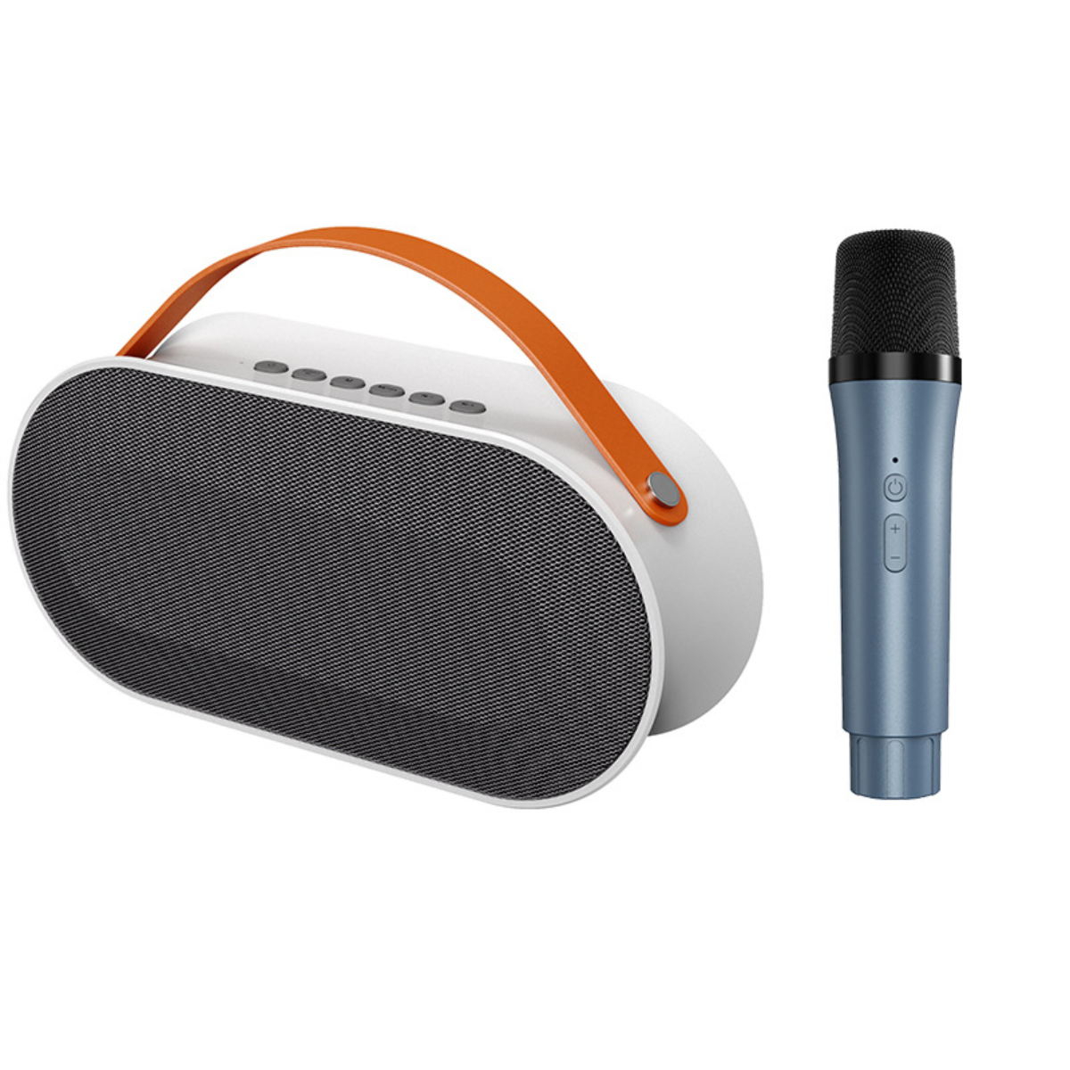 360°-Raumklang Dual-Lautsprecher, Bluetooth-Lautsprecher, Kabelloses und leistungsstarke Bluetooth-Audio Mikrofon, Weiß BYTELIKE