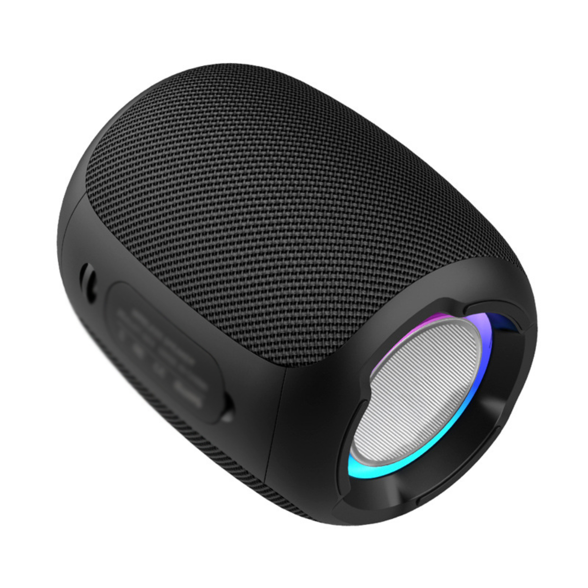 ENBAOXIN Bluetooth-Lautsprecher, Subwoofer Tragbar Wasserfest Buntes Laut, Wasserdicht Bluetooth-Lautsprecher, Licht, Schwarz, Blendendes