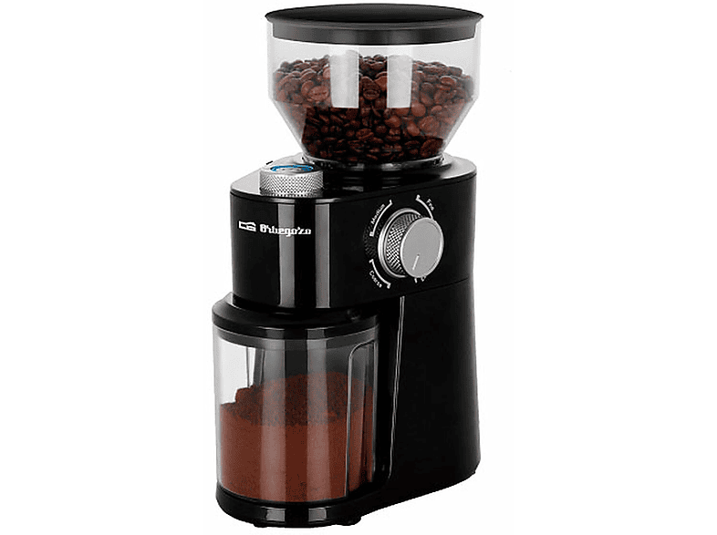 Orbegozo Kaffeemühle MO 3250 - Edelstahl Mahlwerk 150W Schwarz