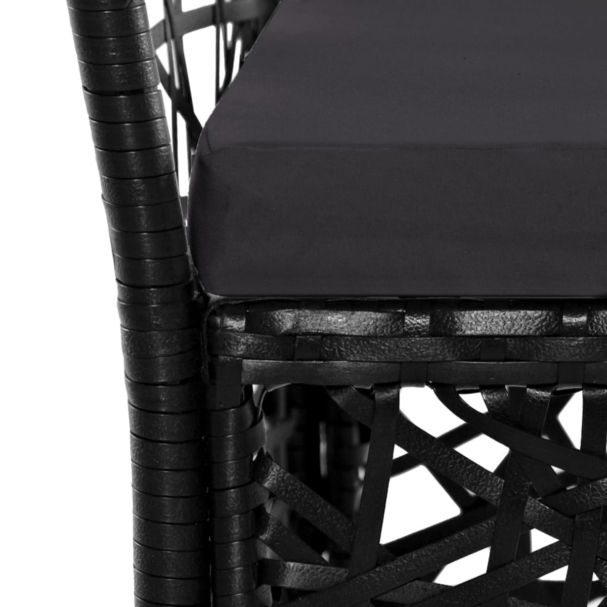 VIDAXL 44088 Gartentisch- und Schwarz Stuhlset
