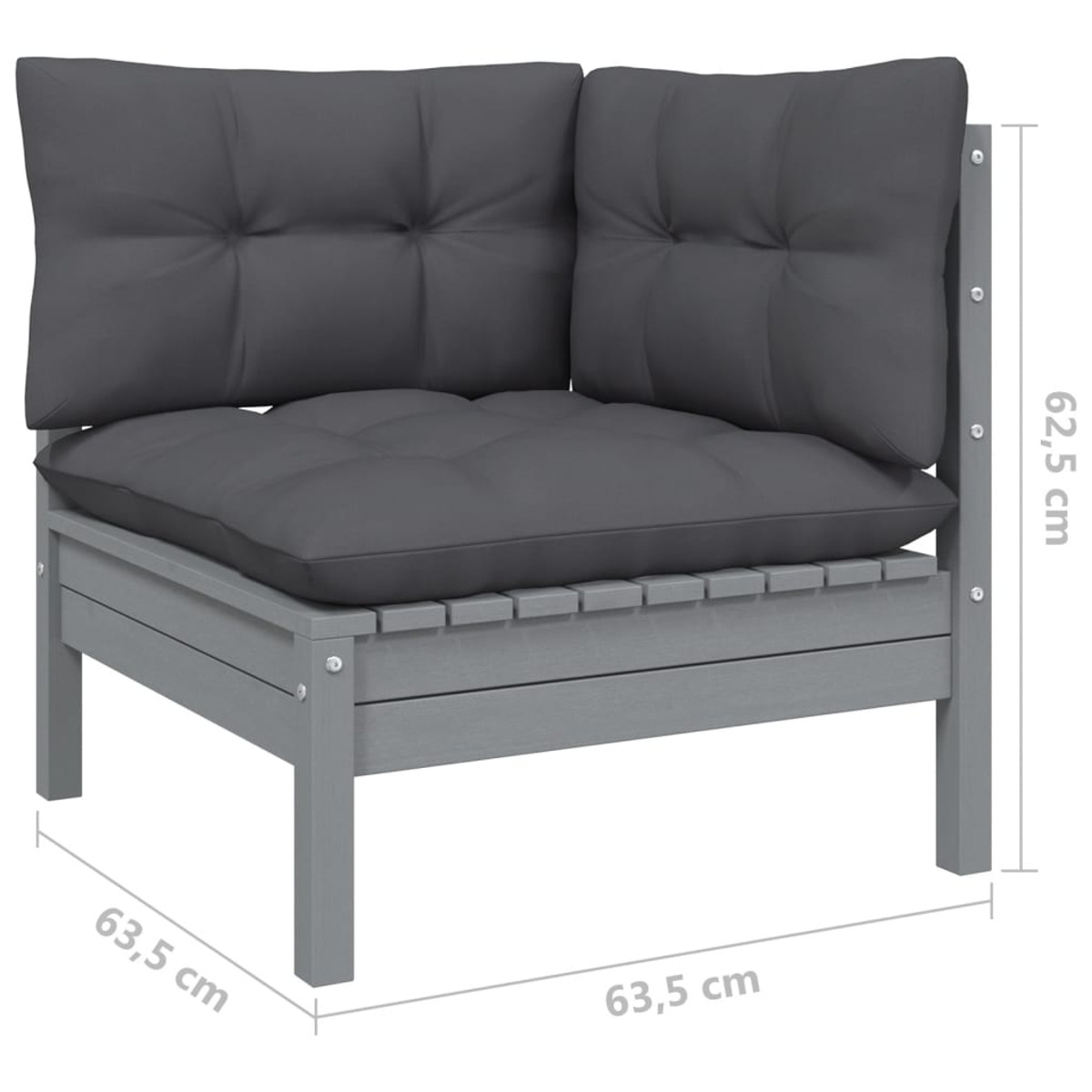 VIDAXL 806678 Gartensofa, Grau