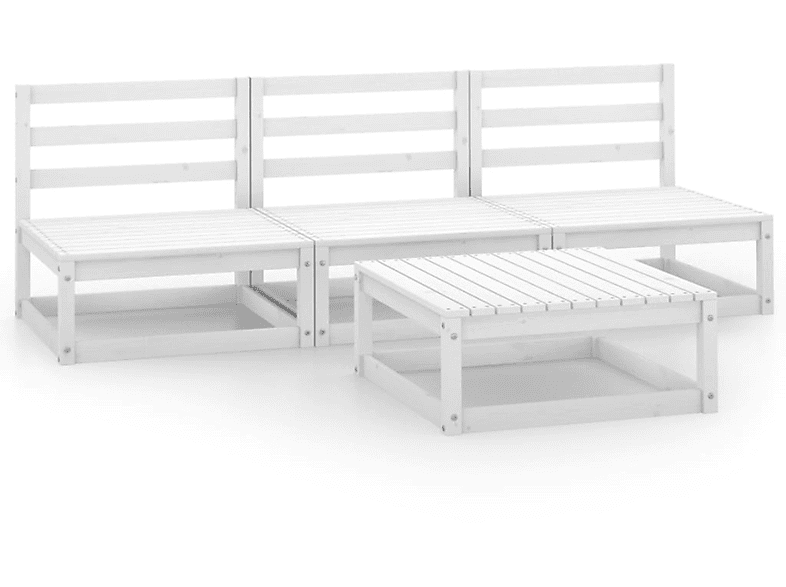 VIDAXL 3075305 Gartentisch- und Weiß Stuhlset