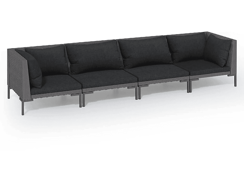 VIDAXL 3099816 und Stuhlset, Schwarz Gartentisch