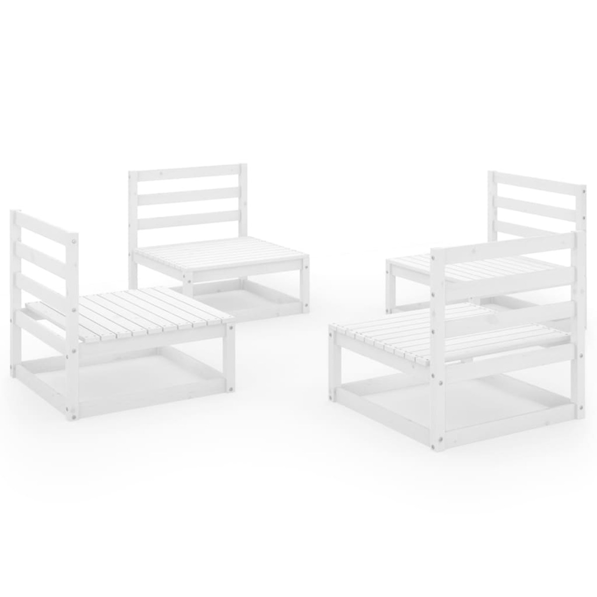 VIDAXL Stuhlset, 3075260 und Gartentisch- Weiß