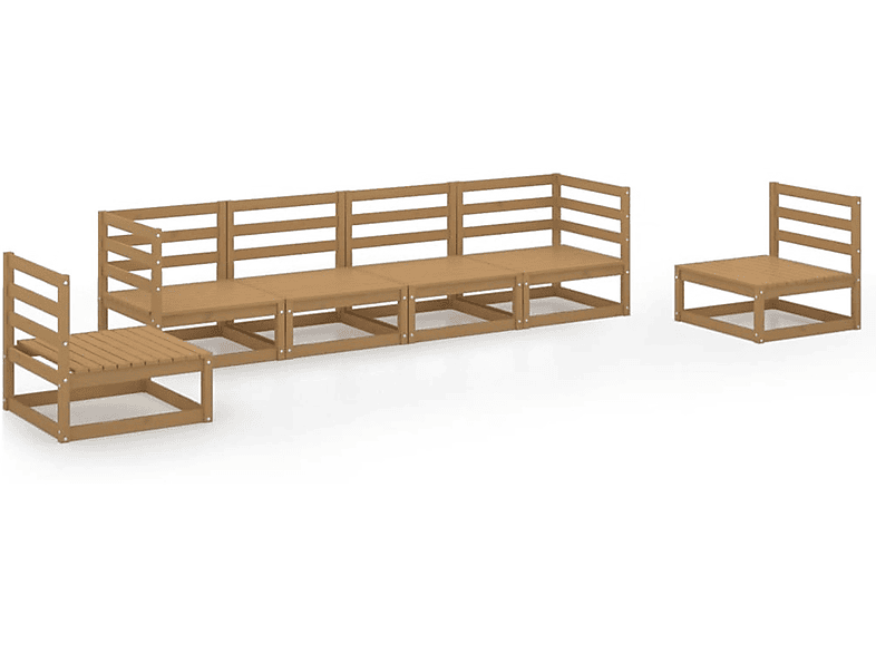 und 3075402 Stuhlset, Honigbraun Gartentisch- VIDAXL