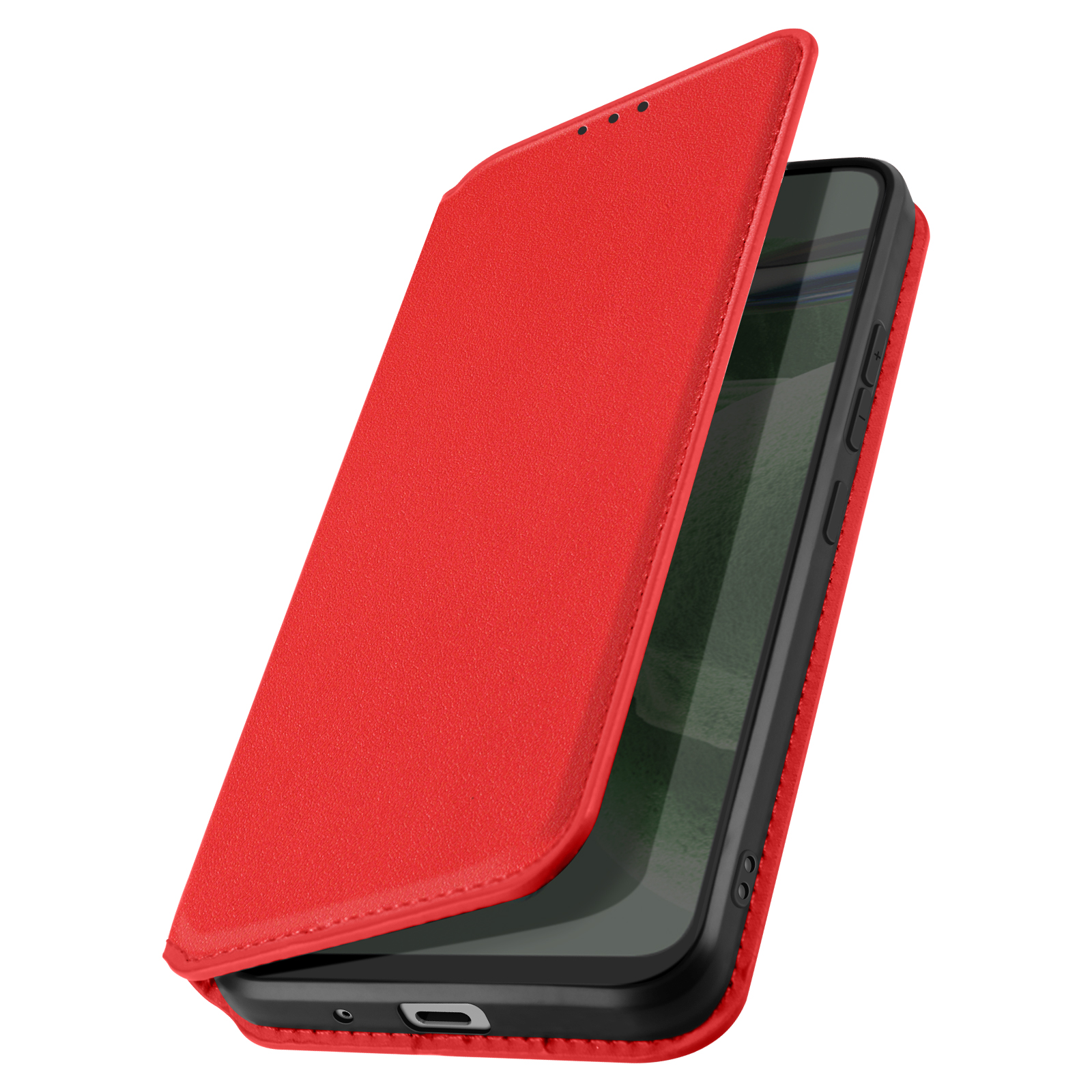 AVIZAR Classic Edition, Backcover mit Series, FE, S21 Samsung, Magnetklappe Rot Galaxy Bookcover