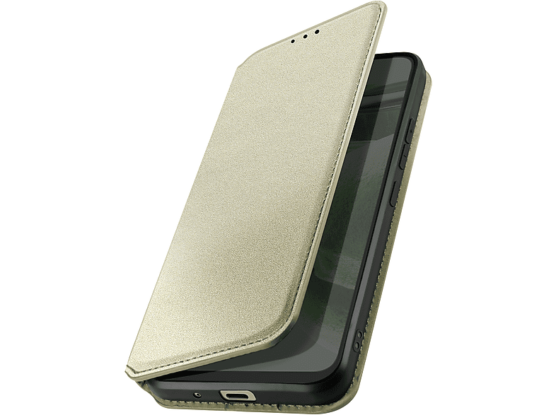 AVIZAR Classic Edition, Backcover mit Magnetklappe Series, Bookcover, Apple, iPhone 13 Pro Max, Gold