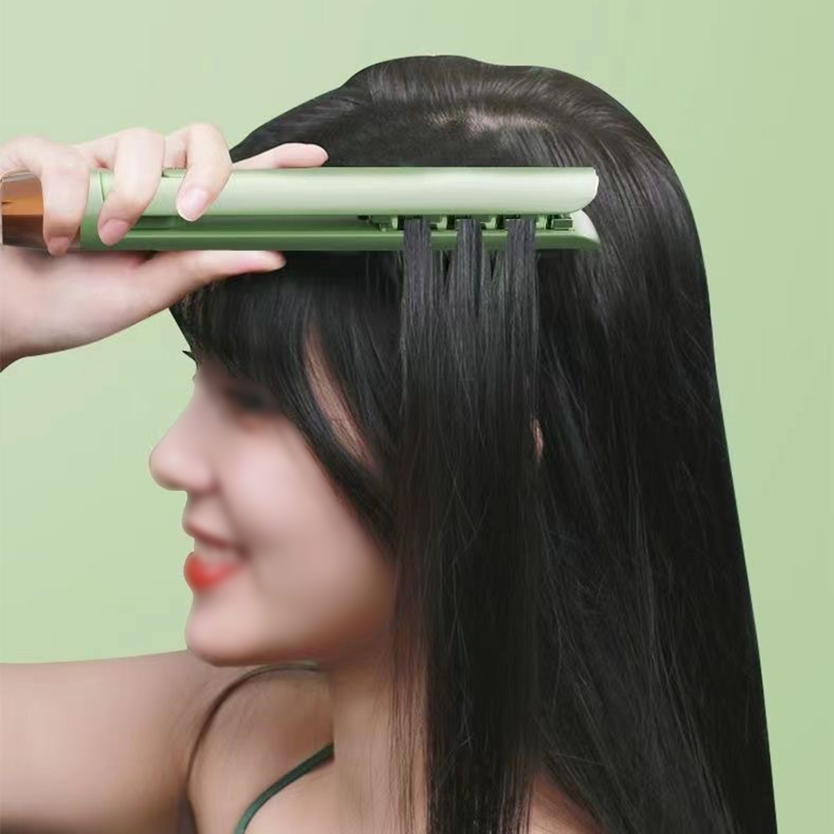 BRIGHTAKE Haar-Stylingkamm: Schnellheizung, 2-in-1, 1 Anti-Scalding Pflege, Lockenstab, Temperaturstufen