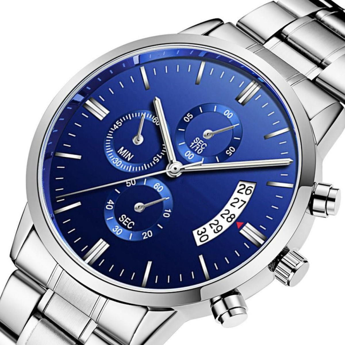 Edelstahl, Silber Business-Stil Lässiger ELKUAIE Smartwatch