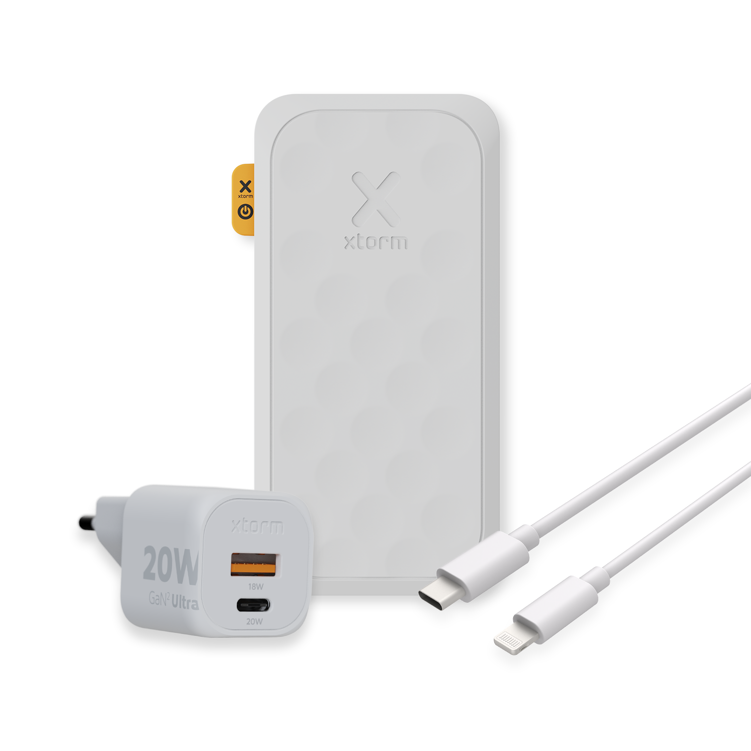 XTORM Fuel 5 Powerbank Apple, mAh Bündel, Paket, Series 10.000 Weiß
