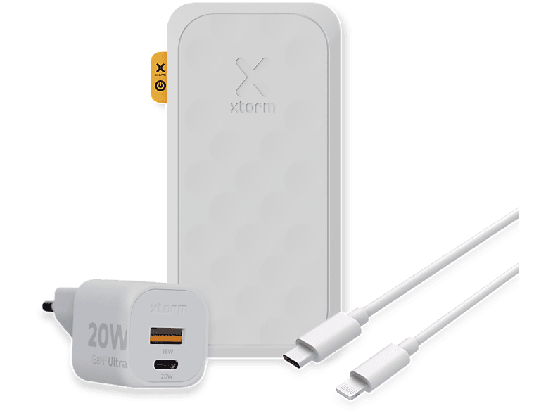 XTORM Fuel 5 Powerbank Apple, mAh Bündel, Paket, Series 10.000 Weiß