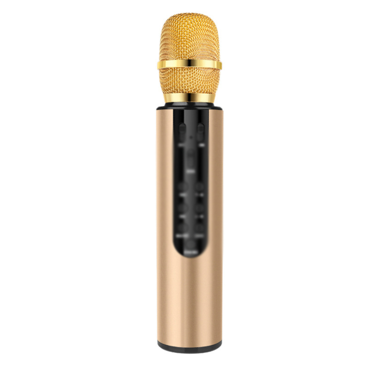 BYTELIKE Kabelloser Bluetooth-Mikrofonlautsprecher mit und Doppellautsprechern Gold Akkulaufzeit langer Mikrofone