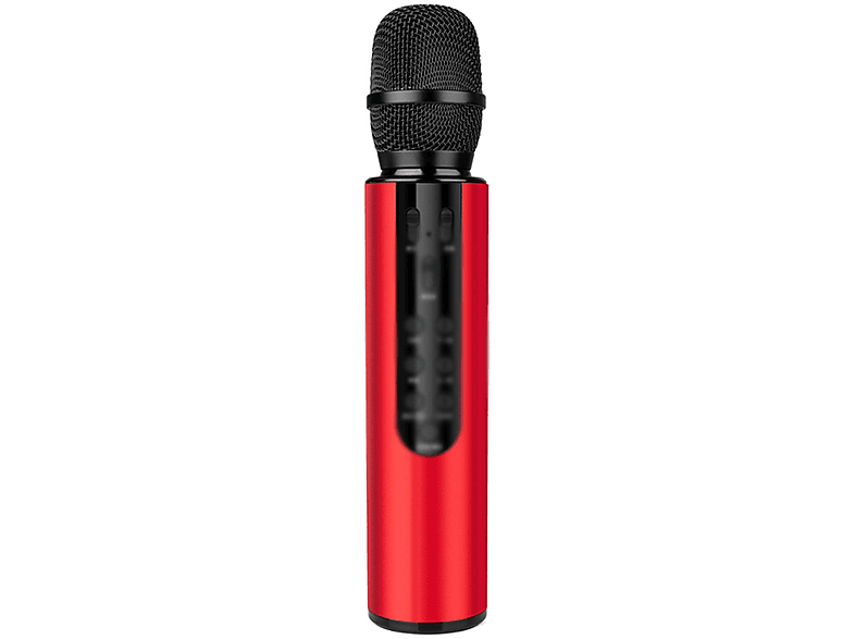 BYTELIKE Kabelloser Bluetooth-Mikrofonlautsprecher mit Doppellautsprechern und langer Akkulaufzeit Mikrofone Rot
