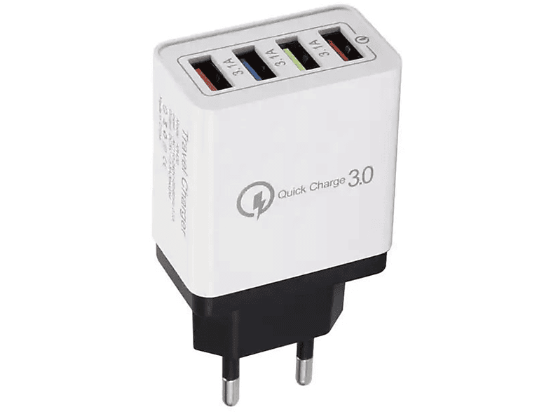 TRMK 4 Port USB Power Adapter für Apple, Samsung, Huawei, Fast Charge