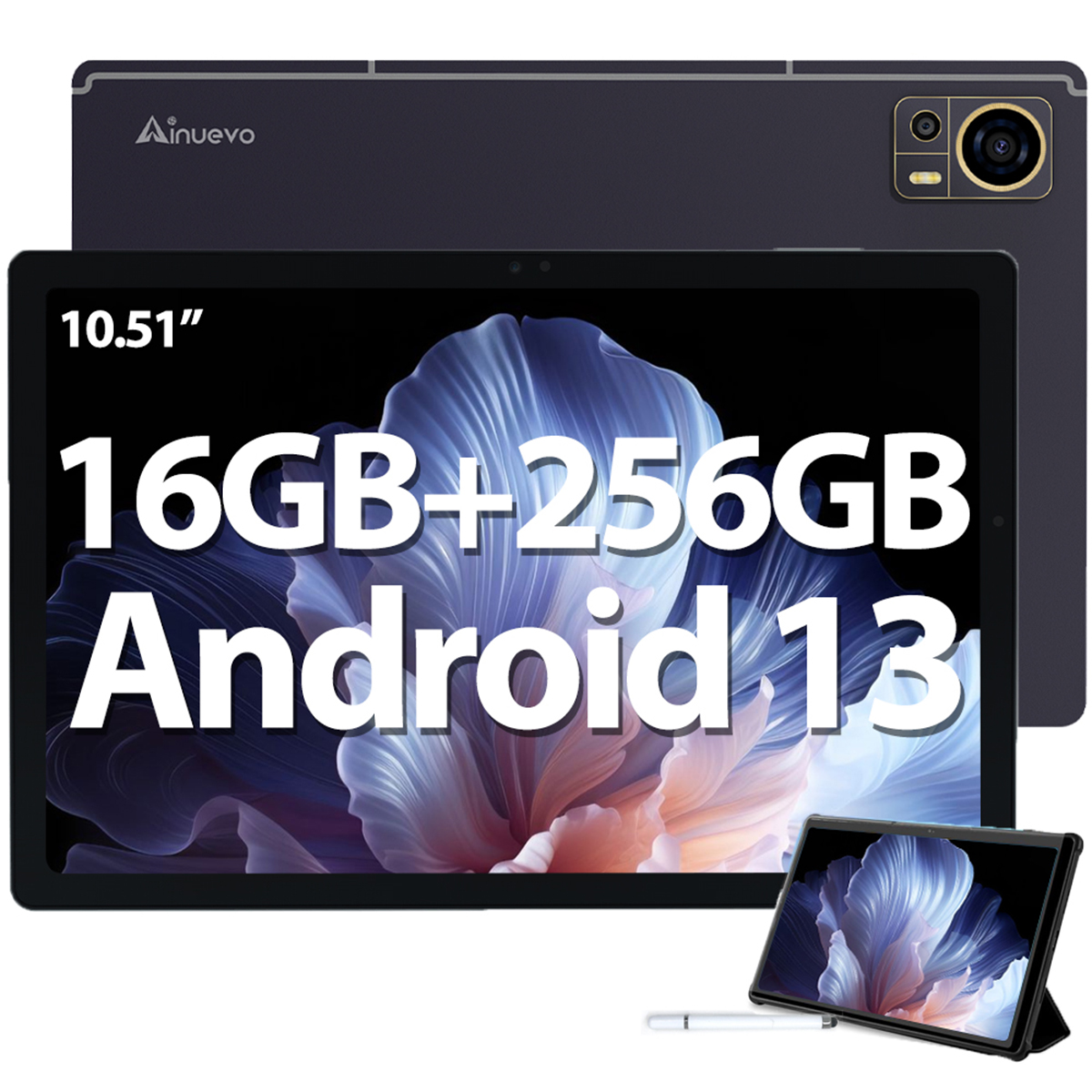 AINUEVO Tab S9 16GB+256GB 8050mAh Tablet, Violett 10,51 13, Zoll, Android GB, 256