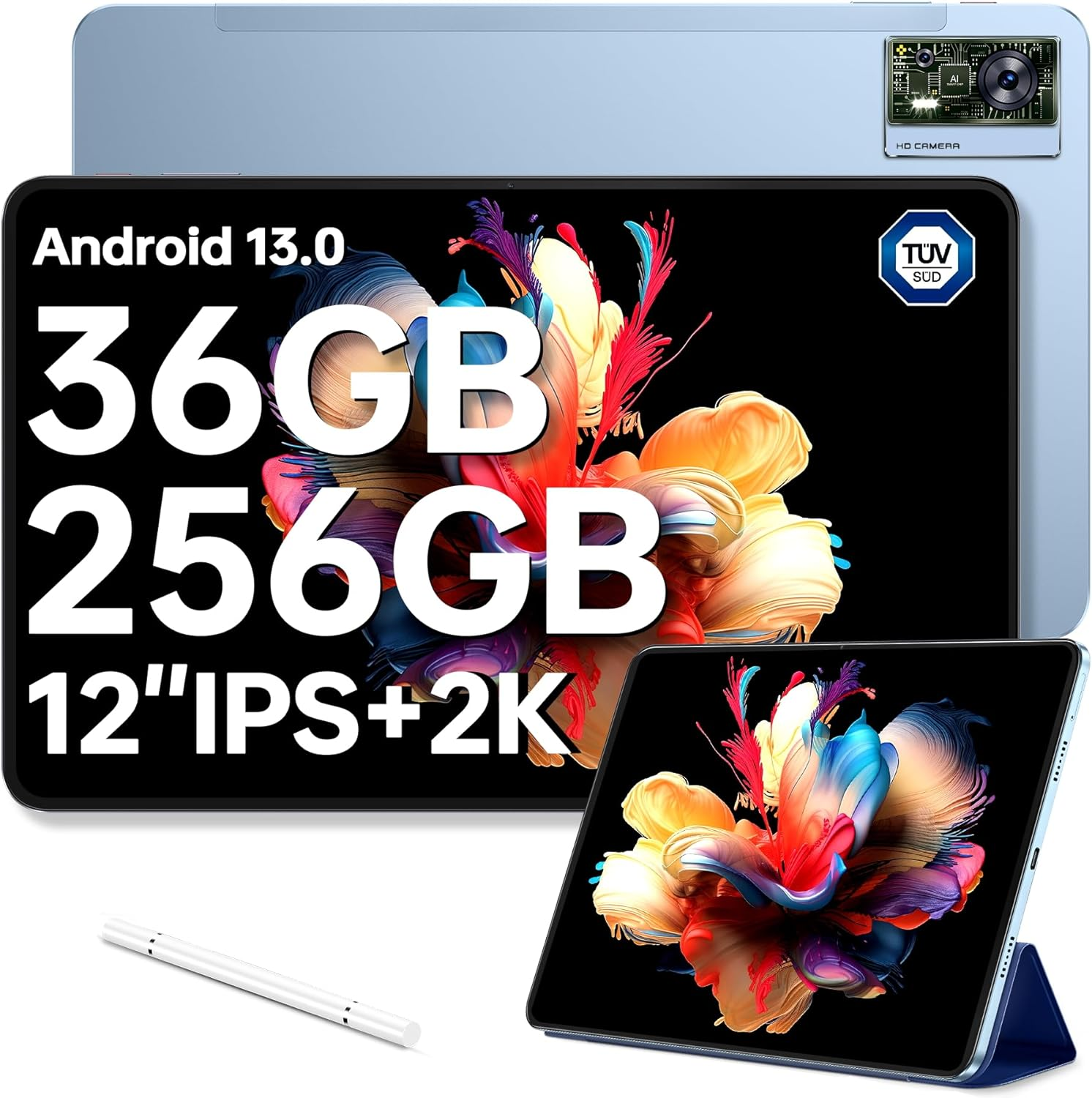 13, Tablet, Blau 36GB+256GB/2TB Android OT5 OUKITEL 12 256 Zoll, GB, 11000mAh