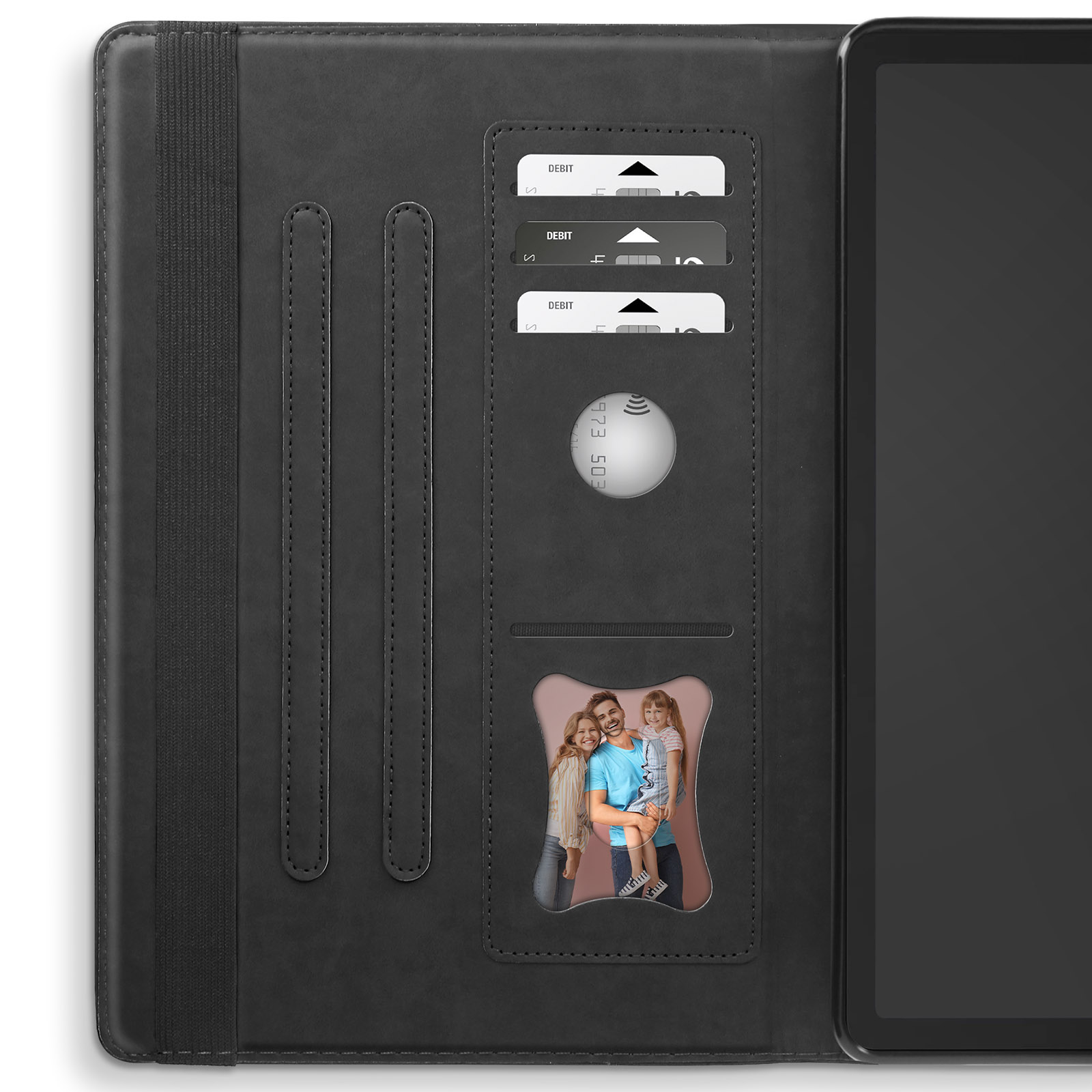 Series Kunstleder, Bookcover Etui und Business für Schwarz Samsung Standfunktion Etui, AVIZAR Fächer