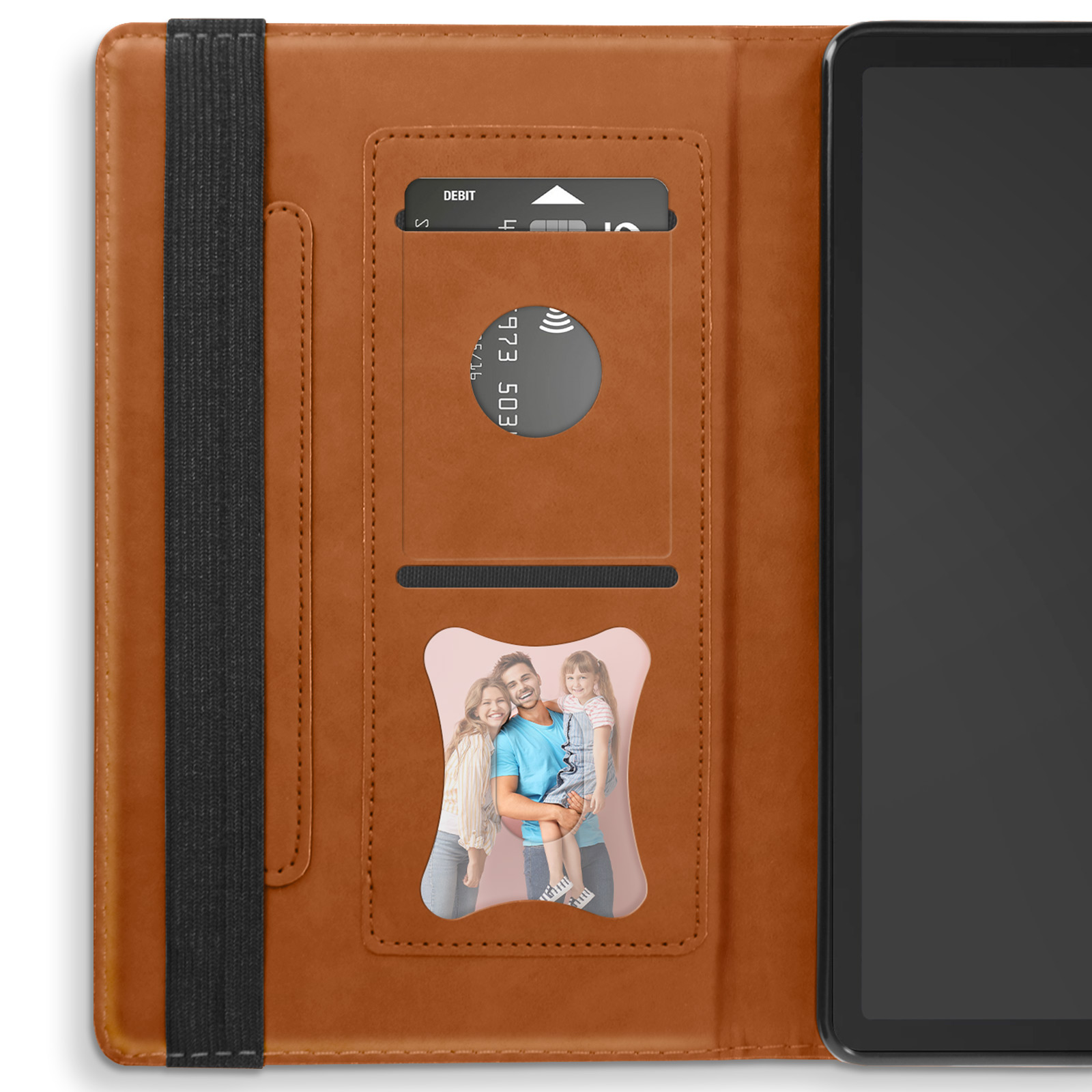 Samsung Standfunktion Series Fächer Kunstleder, und Bookcover Hellbraun für AVIZAR Etui, Etui Business