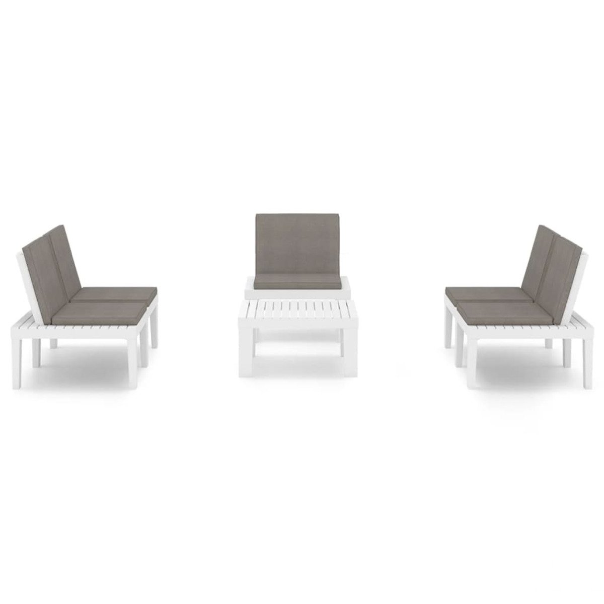 VIDAXL 3059835 Gartentisch- Stuhlset, und Weiß