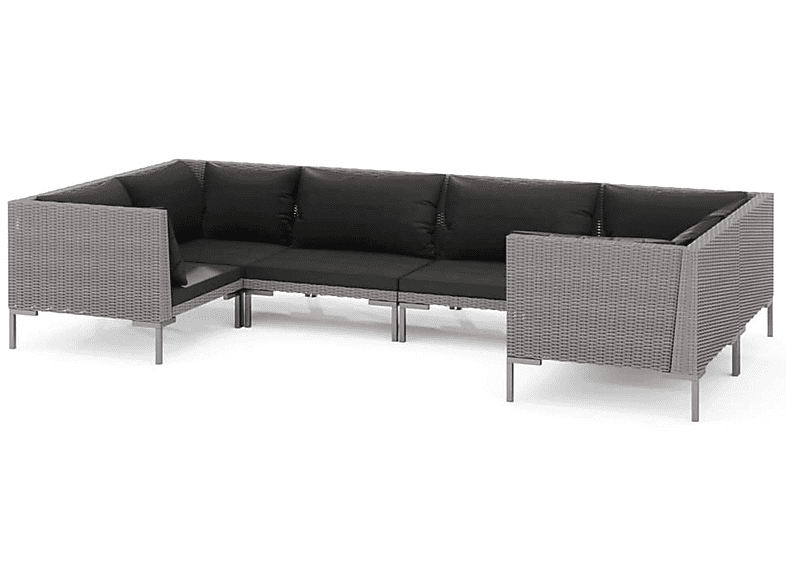 VIDAXL 3099926 Gartentisch- und Stuhlset, Schwarz