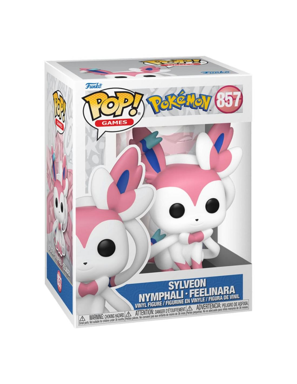 Funko Pop! Figur von Sylveon aus Pokémon, in einer Box.