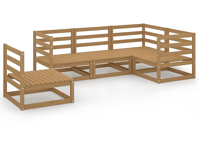 und Gartentisch- Honigbraun VIDAXL Stuhlset, 3075577