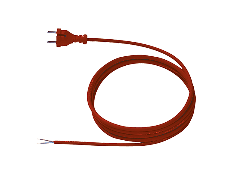 BACHMANN Neopren-Zltng. 2x1.0 5m rot, Stromkabel, 5 m | Kabel & Adapter
