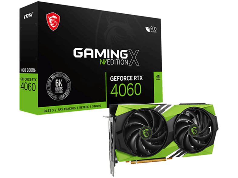 MSI GeForce® RTX 4060 8GB Gaming X NV-Edition (NVIDIA, Grafikkarte ...