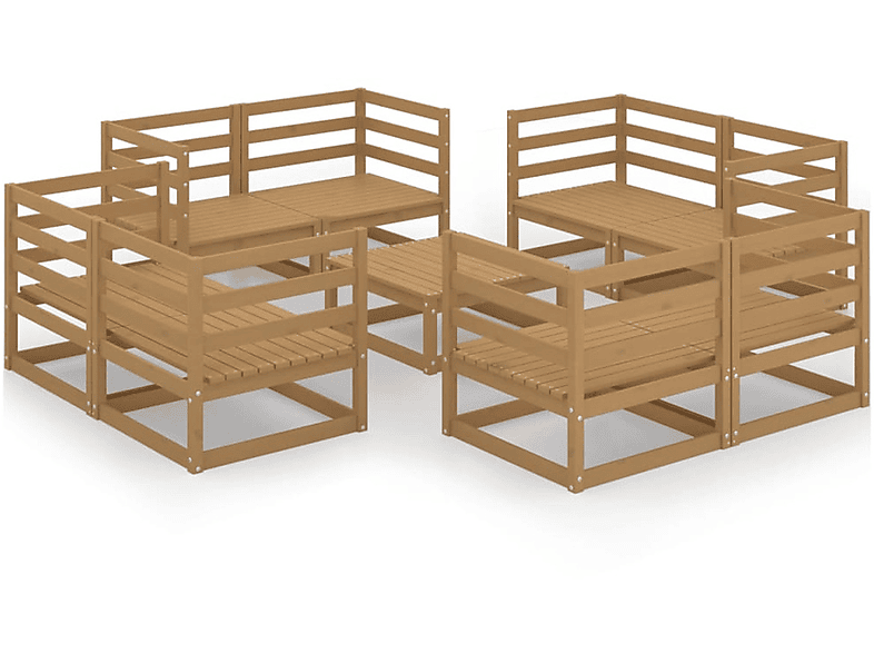 VIDAXL 3075292 Gartentisch- und Stuhlset, Braun | Gartenmöbel Sets